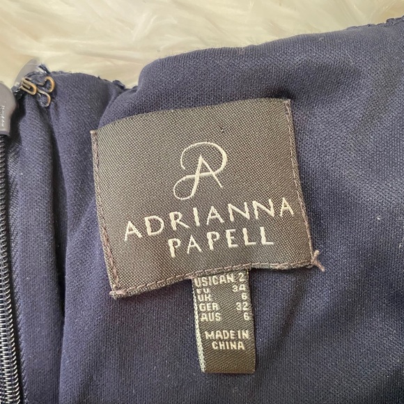 Adriana Papell Navy Dress - Picture 3 of 7